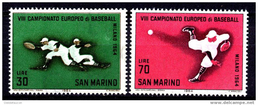 SAINt-MARIN - Yvert - 637/38** - Cote 1 € - Béisbol