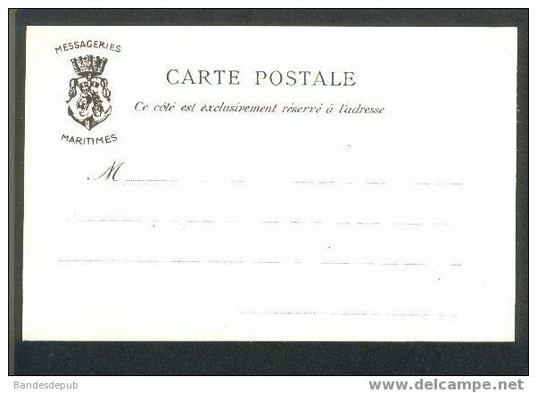 Nouvelle Calédonie - Cases Indigènes (dos Précurseur Messageries Maritimes ) - Nuova Caledonia