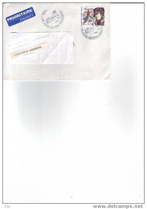 FRANCIA 2006 - Yvert 3782 - Lettera Per La Lituania - Napoleone Austerlitz - Cartas & Documentos