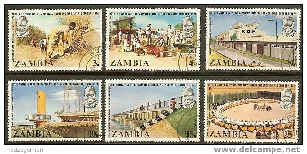 ZAMBIA 1974 CTO Stamp(s) Independence 123-128 #6386 - Zambia (1965-...)