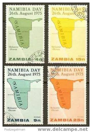 ZAMBIA 1975 CTO Stamp(s) Namibia Day 155-158 #6390 - Zambia (1965-...)