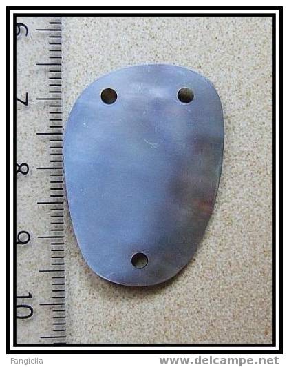 Perle En Nacre Abalone ( Ormeaux, Paua ) 3 Trous - Perlen