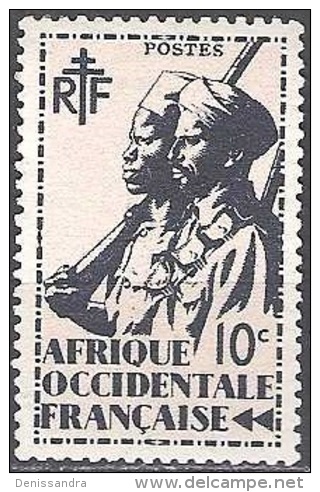 Afrique Occidentale Française 1945 Michel 4 Neuf ** Cote (2001) 0.30 € Soldats Coloniaux - Unused Stamps