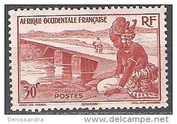 Afrique Occidentale Française 1947 Michel 35 Neuf * Cote (2001) 0.30 € Pont Bamako - Ungebraucht