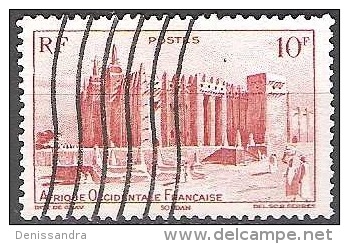 Afrique Occidentale Française 1947 Michel 49 O Cote (2001) 0.30 € Mosquée Djenne - Oblitérés