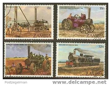 ZAMBIA 1983 CTO Stamp(s) Steam Engines 282-285 #6413 - Zambia (1965-...)