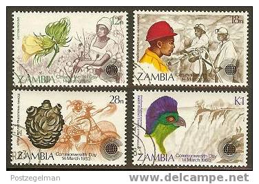 ZAMBIA 1983 CTO Stamp(s) Commonwealth Day 286-289 #6414 - Zambie (1965-...)