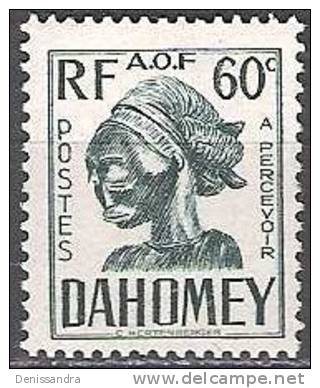 Dahomey 1941 Michel Taxe 25 Neuf * Cote (2001) 1.40 € Tête De Statue - Unused Stamps
