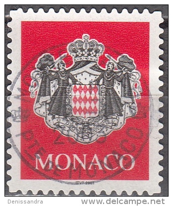 Monaco 2000 Michel 2537 O Cote (2008) 1.00 Euro Armoiries Cachet Rond - Gebraucht