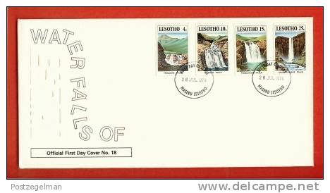 LESOTHO 1978 FDC Waterfalls 256-259 # 932 - Lesotho (1966-...)