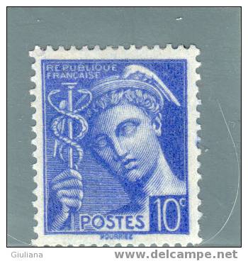 Francia - N. 407**    (UNI)  1938-41 - 1938-42 Mercure