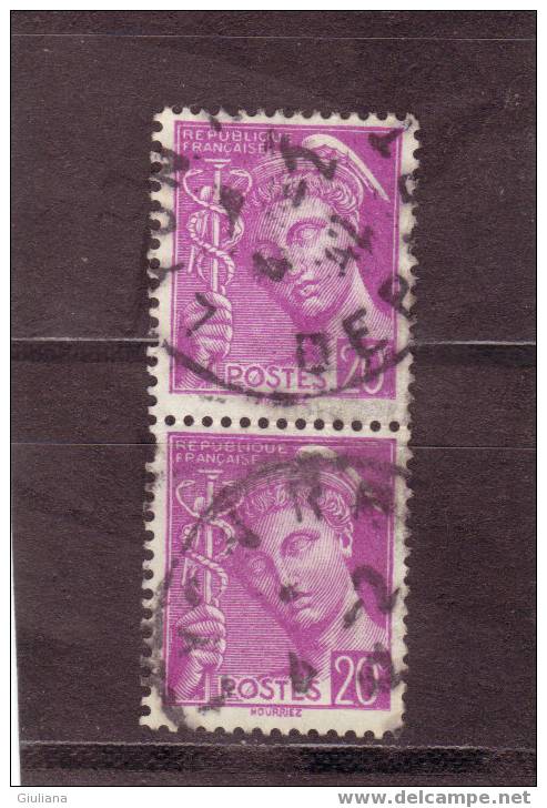 Francia - N. 410 Used  (UNI)  1938-41 In Coppia - 1938-42 Mercurio