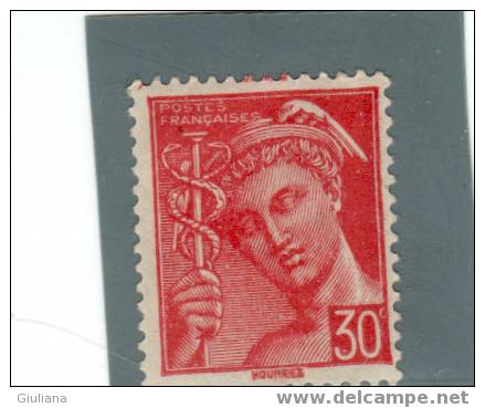 Francia - N. 412** /* (UNI)  1938-41 - 1938-42 Mercurius