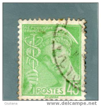 Francia - N. 414  Used (UNI)  1938-41 - 1938-42 Mercurius