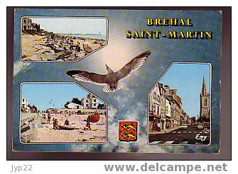 Jolie CP Manche 50 Bréhal Saint-Martin - Multivue La Plage Le Bourg Oiseau De Mer Mouette Cormoran ?- A Circulée - Brehal