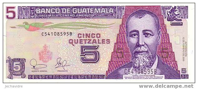 GUATEMALA   5 Quetzales   Daté Du 12-02-2003   Pick 106     ***** BILLET  NEUF ***** - Guatemala