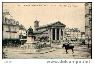 SAINT GERMAIN EN LAYE "La Ville - La Place Thiers Et L´Eglise" - St. Germain En Laye (castle)