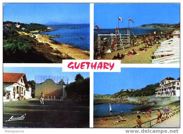 Cpsm Guéthary , Vue Générale, Plage, Fronton, Casino . Années 70 - Guethary