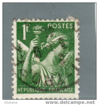 Francia - N.  432  Used (UNI) 1939-41 - 1939-44 Iris