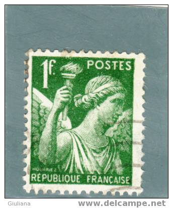 Francia - N.  432  Used (UNI) 1939-41 - 1939-44 Iris