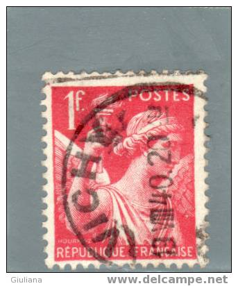 Francia - N.  433  Used (UNI) 1939-41 - 1939-44 Iris