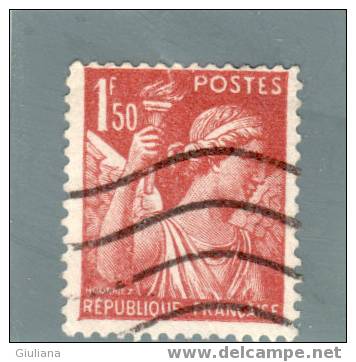 Francia - N.  435  Used  (UNI) 1939-41 - 1939-44 Iris