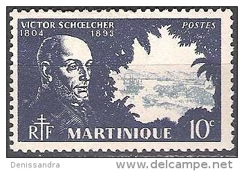 Martinique 1945 Michel 207 Neuf ** Cote (2004) 0.30 Euro Victor Schoelcher - Neufs