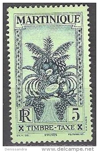 Martinique 1933 Michel Taxe 12 Neuf * Cote (2004) 0.60 Euro Fruits - Strafport