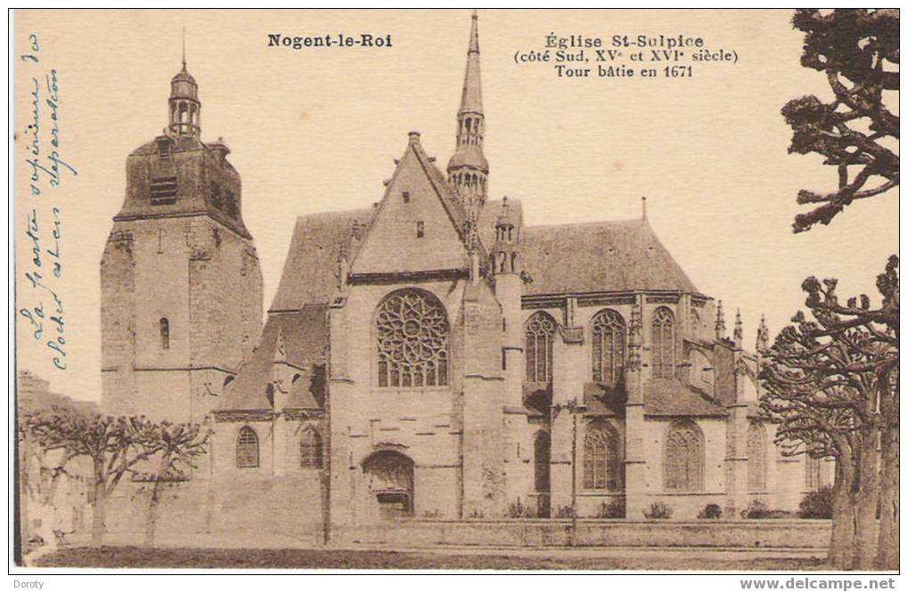 CPA - NOGENT LE ROI - EGLISE ST SULPICE - TOUR BATIE EN 1671 - Nogent Le Roi