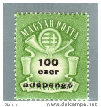 Ungheria - N. 833**(Yvert) 1946   Ordinaria - Nuevos