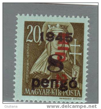 Ungheria - N. 711**(Yvert) 1945   Ordinaria - Nuevos