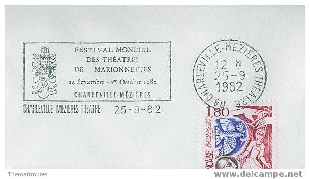 SC0128 Festival Mondial Des Theatres De Marionnettes Flamme Charleville Mezieres Theatre 1982 - Teatro