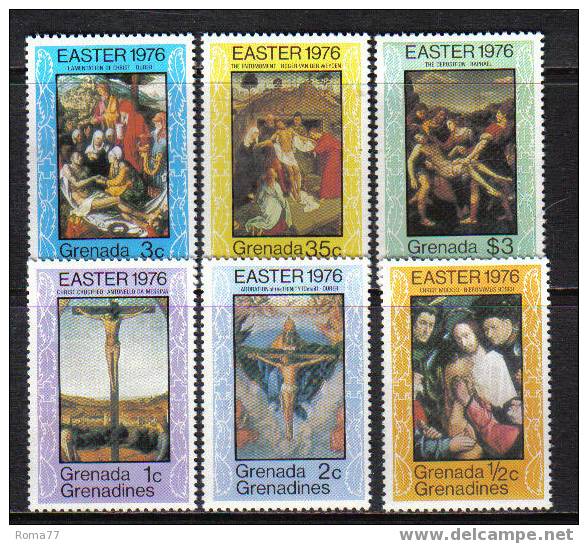 D933 - GRENADINES , PASQUA 1976 N. 151/156 *** - Pâques