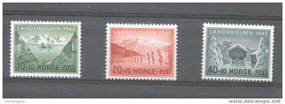 Noorwegen/Norvége/Norway 1943 Landshjelpen Complete MNH - Autres & Non Classés