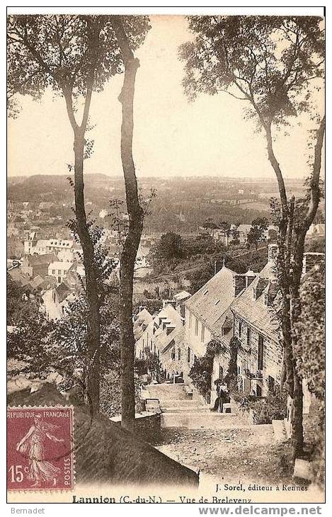 LANNION....VUE DE BRELEVNZ - Lannion