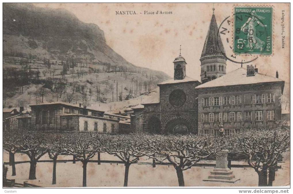 NANTUA - Place D'Armes (sous La Neige) - Nantua