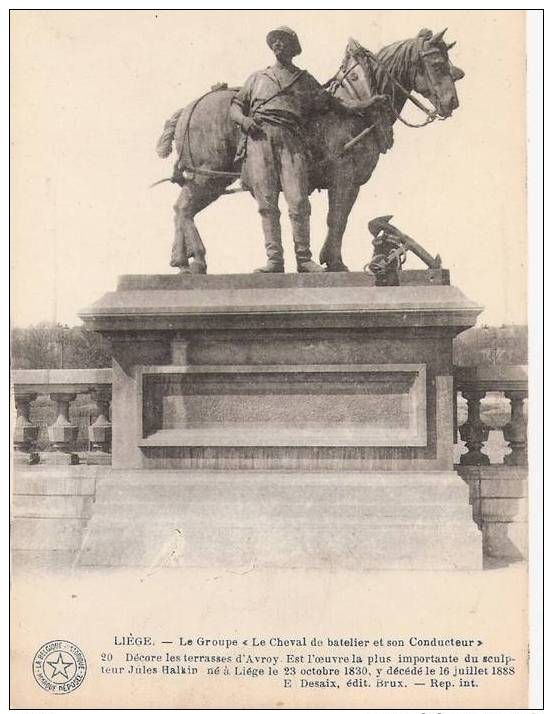 LIEGE  LE CHEVAL DE BATAILLE ET SON CONDUCTEUR  Ed DESAUX - Liege