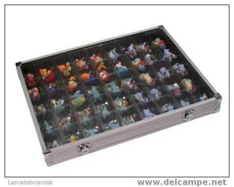 VITRINE POUR 24 CASES POUR MINIATURES - 395 X 295 X 45mm -PROFONDEUR DES EMPLACEMENTS 30mm - Otros & Sin Clasificación