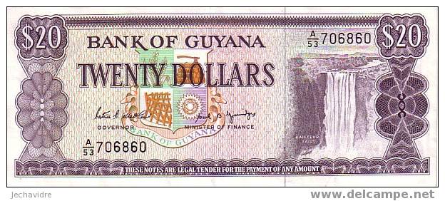 GUYANA   20 Dollars  Emission De 1989   Pick 24d  Signature 7  ***** QUALITE  XF -  ***** - Guyana