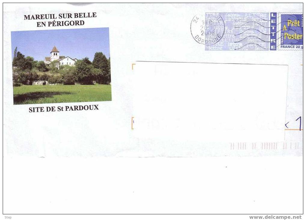 PAP MAREUIL SUR BELLE (DORDOGNE) : SITE De SAINT PARDOUX - Prêts-à-poster:Overprinting/Blue Logo