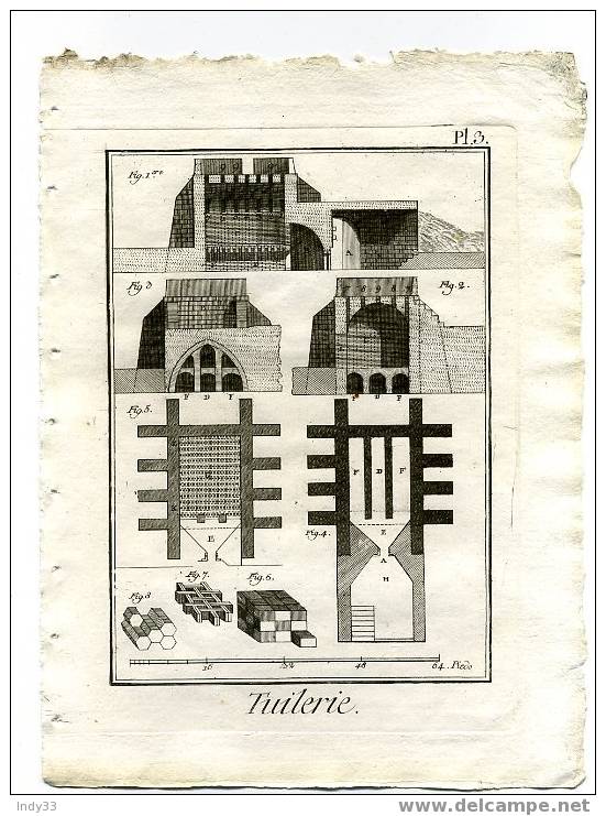 - "TUILERIE - PL. 3". EAU FORTE DU XVIIIe S. - Sonstige & Ohne Zuordnung