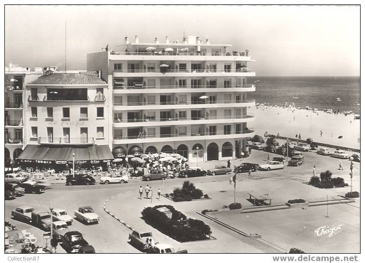 66 - PYRENEES ORIENTALES - LE CANET PLAGE - CAFE LE PLAZA - VOITURE CITROEN DS - 2CV - PEUGEOT - EDITION THEOJAC 37-21 - Canet Plage