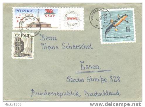 Polen / Poland - Umschlag Echt Gelaufen / Cover Used (0699i) - Briefe U. Dokumente