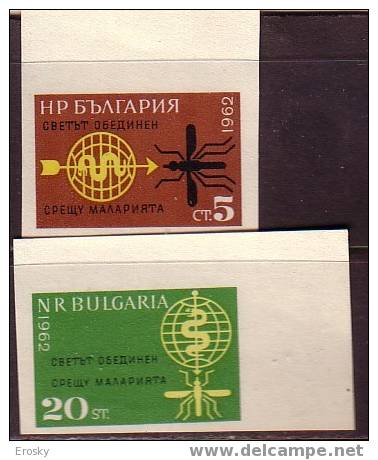 L1400 - BULGARIE BULGARIA Yv N°1134/35 ** ND PALUDISME - Unused Stamps