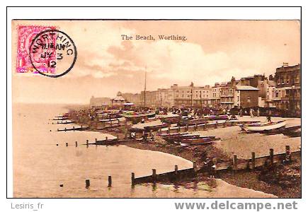 CPA - WORTHING - THE BEACH - ANIMEE - BARQUES - Worthing