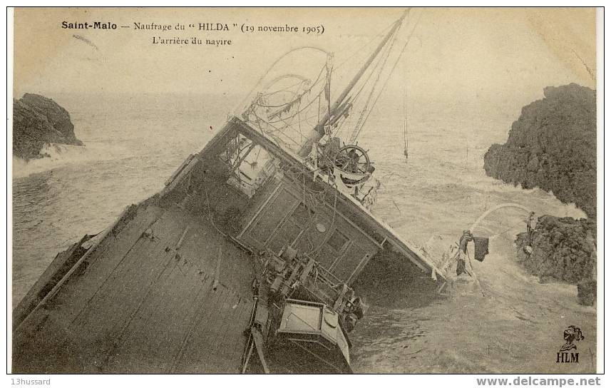 Ile Et Vilaine - Saint Malo - Naufrage Du Hilda (2) - L'arrière Du Navire - Disasters