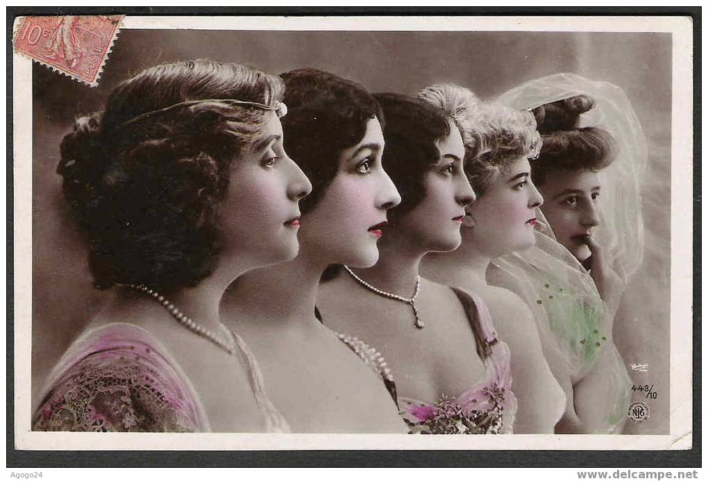 CPA  Artistes De Théâtre   Reutlinger  5  Très Beaux Portraits De Femmes De Profil  1908  à Voir - Artistes