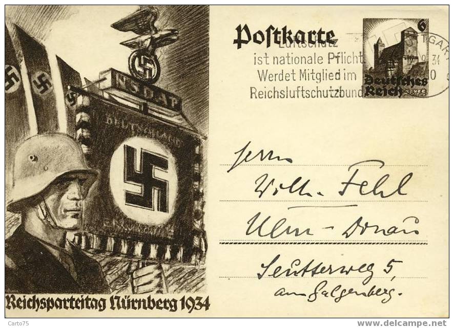 PROPAGANDE - NAZISME - SECONDE GUERRE MONDIALE - MILITARIA - NUREMBERG 1934 - Evènements