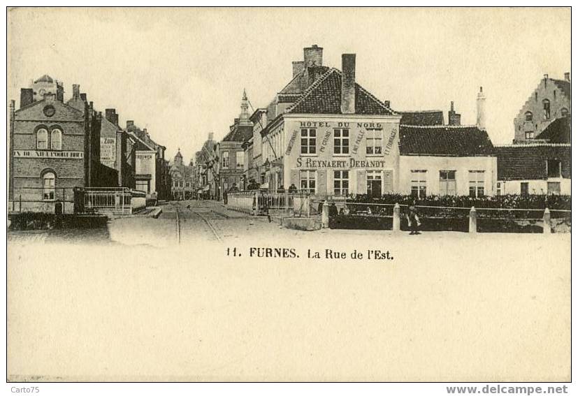 FURNES - La Rue De L'Est - HOTEL DU NORD - Veurne