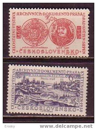 L3136 - TCHECOSLOVAQUIE Yv N°957/58 ** - Nuovi